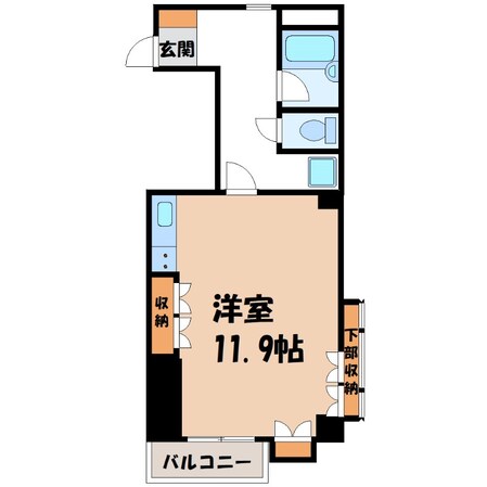 宇都宮駅 バス29分  竹林十文字 徒歩徒歩下車：停歩2分 3階の物件間取画像